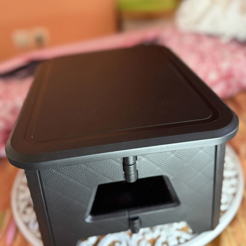 Foldable Portable Toilet Seat for Camping, Like New, Black