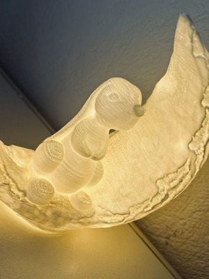 3d printed χειροποίητο φωτιστικό καινούργιο, με μπαταρία ή πρίζα