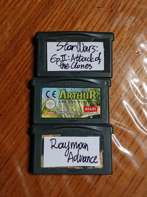 Gameboy Advance game pack used, 3 cartridges