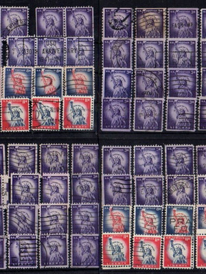 American stamps used, large quantity 12 images