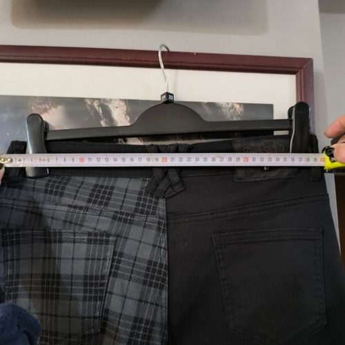 Rock Rebel by EMP Skarlett 2-Tone Pants black and grey tartan, new