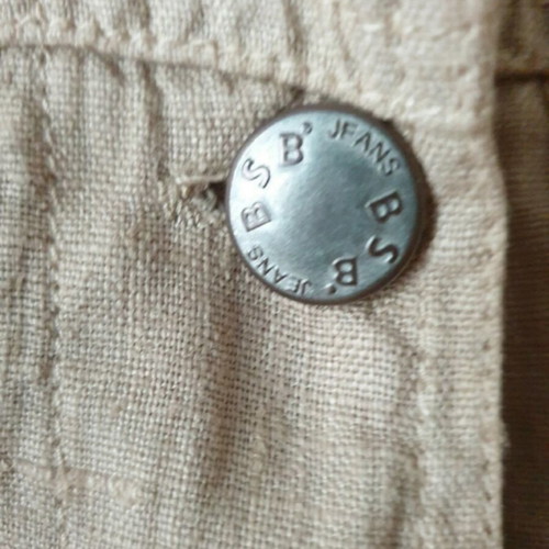 BSB sleeveless beige linen shirt
