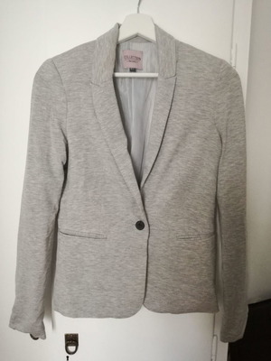 Casual cotton jacket Berska used, grey melange, size medium