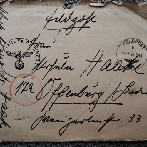 Feldpost archive of Germany Reich from Normandy battle, new