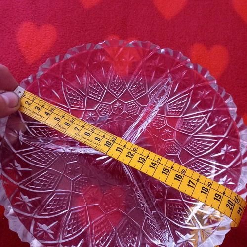 Glass dish three-section like new