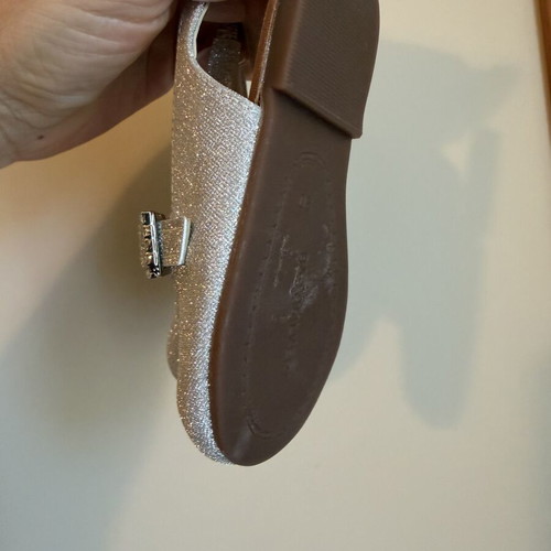 Babywalker silver glitter slingback shoes like new, size 12cm