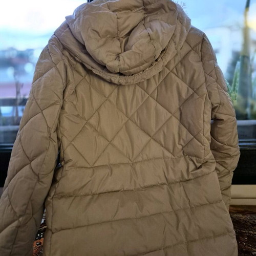 Reversible Quilted Jacket with Faux-Fur Side beige, like new