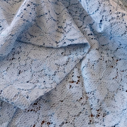 Blue lace fabric new, dimensions 2.10x1.00 m