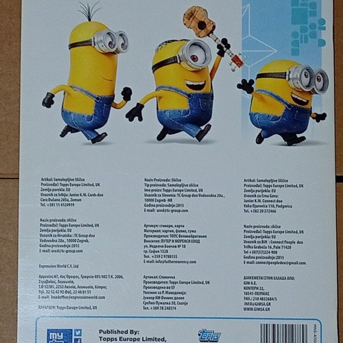 Topps Minions and Despicable Me 3 Sticker Albums like new, set of 2