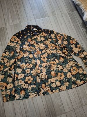 Zara mixed print blouse shirt used, size M, floral and polka dot