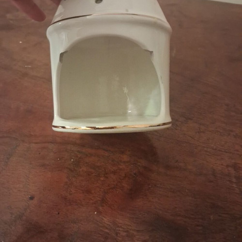 Ceramic Oil Burner Like New with Cross Pattern Holes