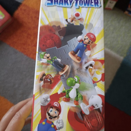 Super Mario Blow Up Shaky Tower board game