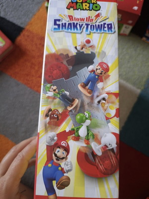 Super Mario Blow Up Shaky Tower board game
