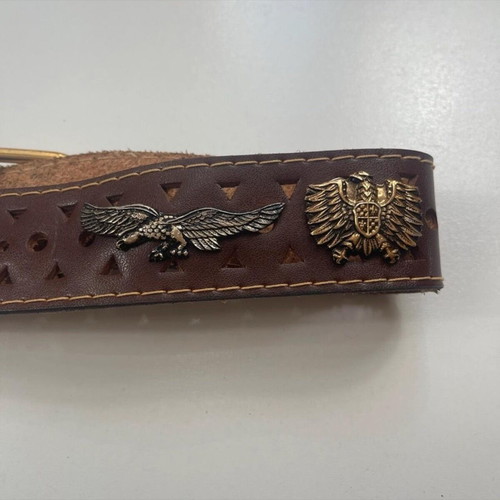 Campari Vintage leather belt like new, brown, adjustable