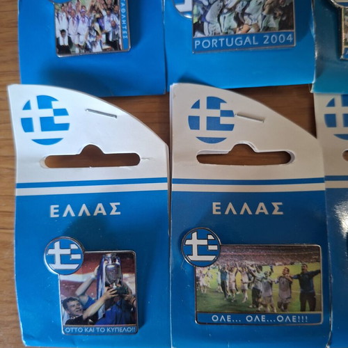 Euro 2004 collectible pins set of 8, new, Greece national team