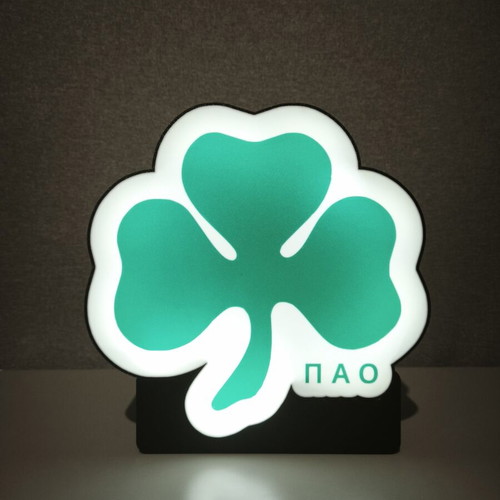 3D Printed Lamp with Panathinaikos Symbol like new