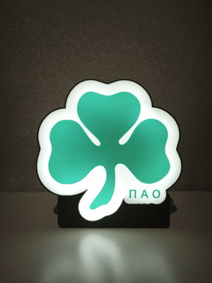 3D Printed Lamp with Panathinaikos Symbol like new