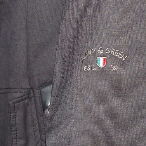 Navy & Green men's jacket, dark navy, medium