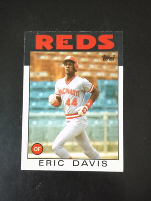 1986 Topps Baseball Card #28 Eric Davis Cincinnati Reds like new