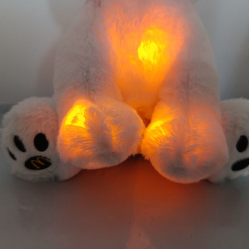 White glowing McDonald's bear used
