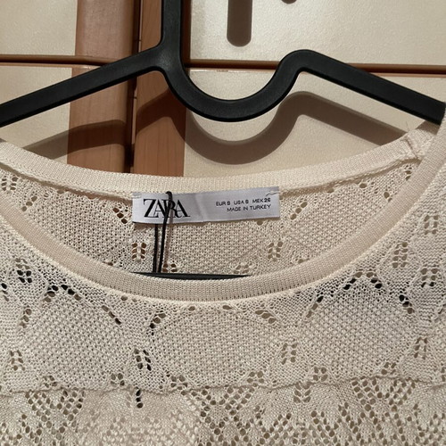 Zara dress new, beige, knitted with lining, cocktail style
