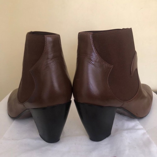 Walter Steiger brown leather ankle boots used, size 41