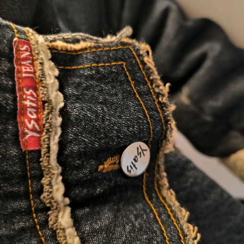 Ysatis jean jacket like new, blue, size S/M with wool lining