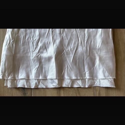 Anel Y2k vintage babydoll satin top, white, size S-M