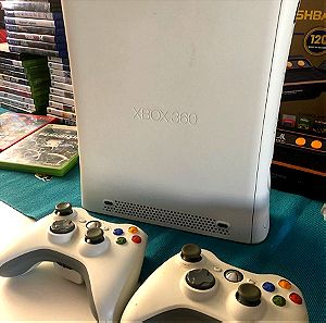 Xbox 360 (mod) + 2 original χειριστήρια