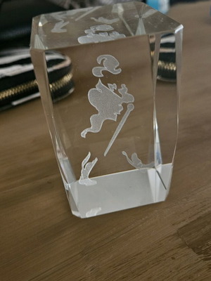 Johnnie Walker collectible glass paperweight like new