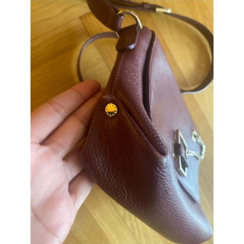 Aigner leather crossbody bag, burgundy