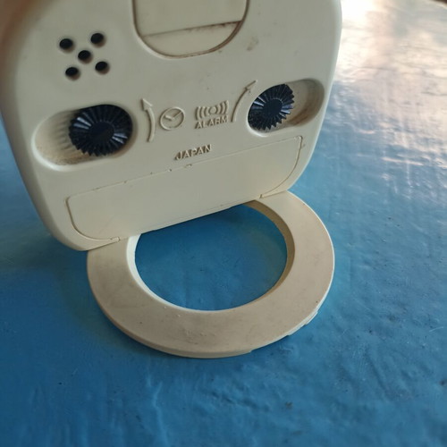 Casio portable alarm clock used, analog display