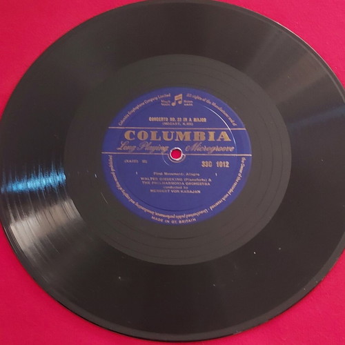 Gieseking Mozart Concerto No. 23 in A Major K.488 10" LP