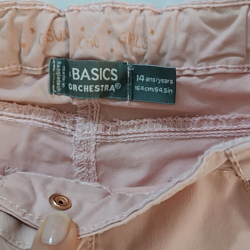 Girls' pink skinny Orchestra pants like new, size 14 years