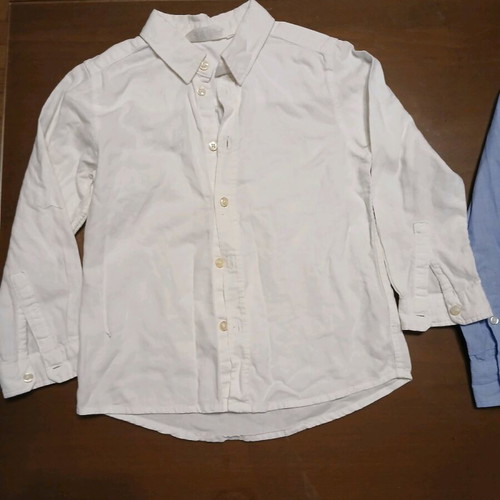 H&M dress shirts blue and white for 5-6 year old boy like new with bow tie