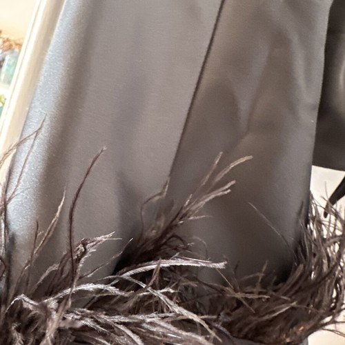 Zara satin shirt with feather cuffs like new, size S