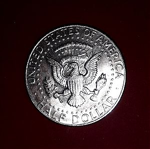 Συλλεκτικό, ασημένιο  νόμισμα, Αμερικάνικο του 1964. HALF DOLLAR KENNEDY.