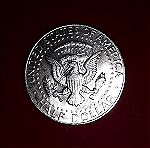  Συλλεκτικό, ασημένιο  νόμισμα, Αμερικάνικο του 1964. HALF DOLLAR KENNEDY.