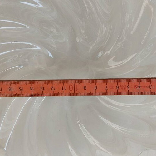 Glass decorative platter new, height 5cm, diameter 22cm