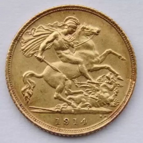 12 British pounds gold-plated 24K for collectors - Gold pound George Year 1911 to 1918