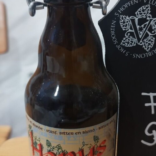 Promotional menu for establishment new with beer bottle