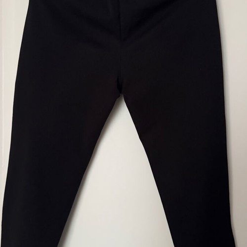 Fitted pants used with belt, black, size S