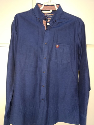 Ανδρικό πουκάμισο Berto Luccy medium μπλε σαν καινούργιο