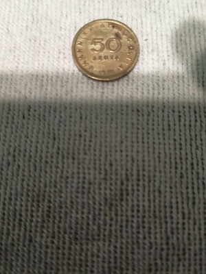 Collectible 50 Lepta Coin 1978 used, Markos Botsaris