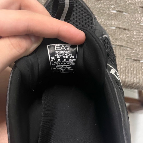 Emporio Armani shoes used, casual, size 46, black and white