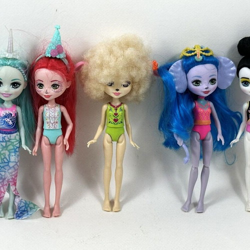 Enchantimals dolls pack of 5 used