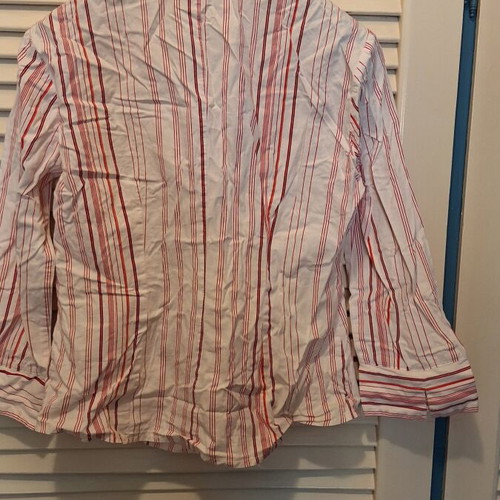Promod white shirt with red stripes like new, size M