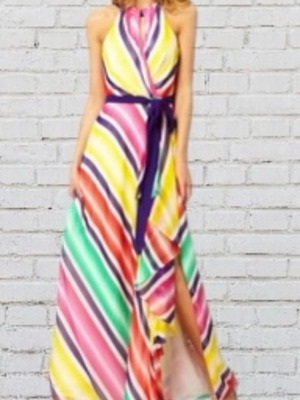 Coast Tia Maxi Rainbow Dress