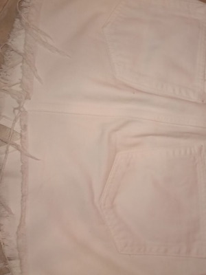 Zara denim skirt medium white like new, high waist slim fit