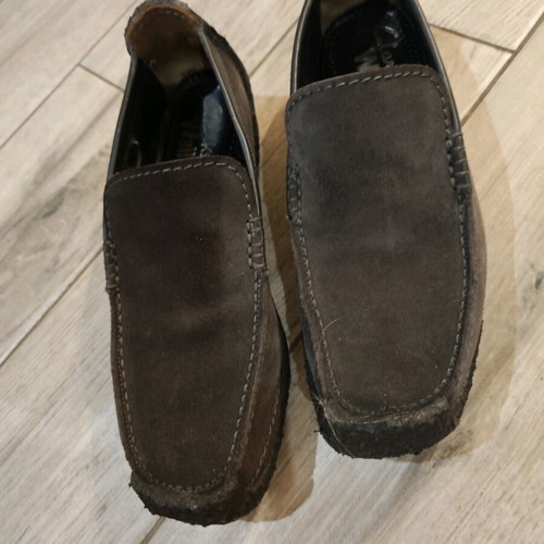 Clarks Wallabees women's leather (suede) moccasins like new, gray